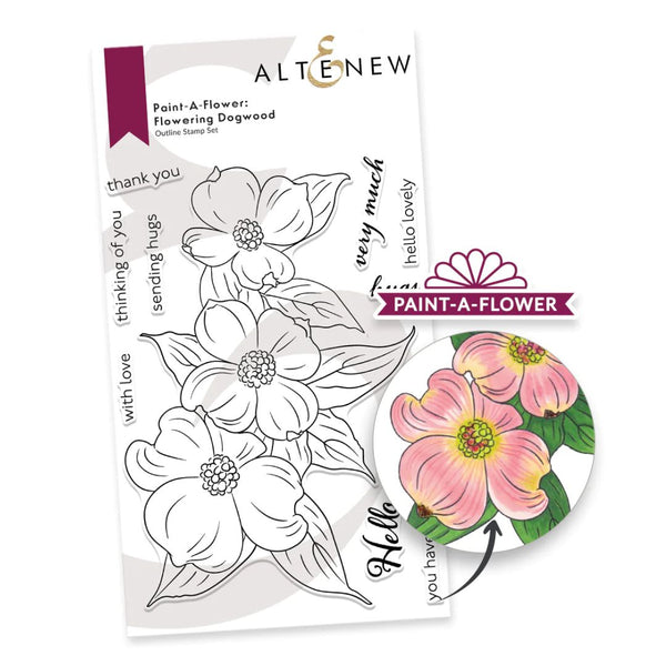 Altenew Paint-A-Flower: Flowering Dogwood Outline Stamp Set