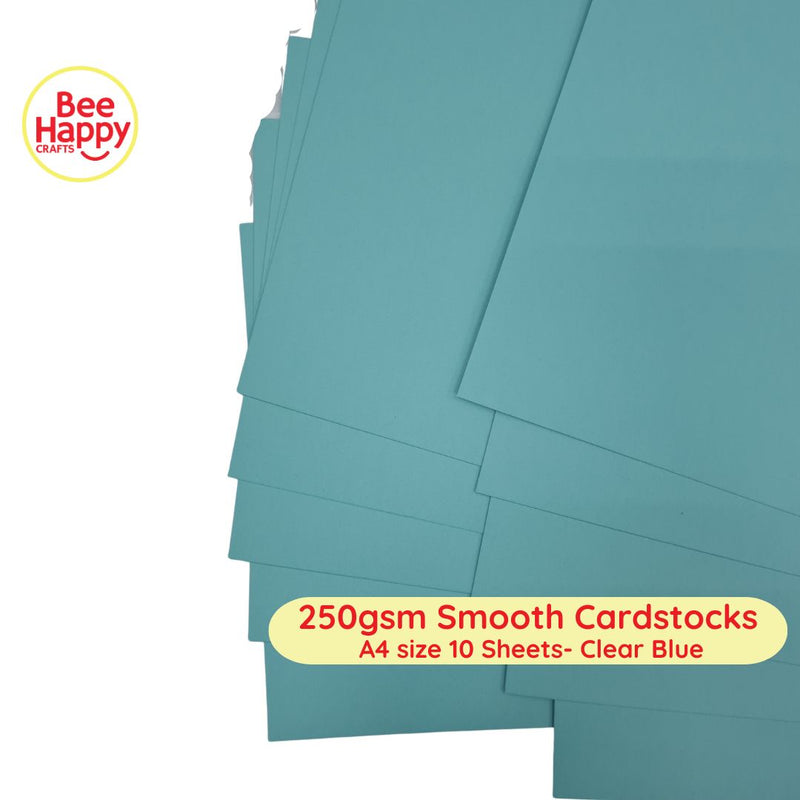 Bee Happy 250gsm Smooth Cardstocks 10 Sheets - Deep & Candy Colors