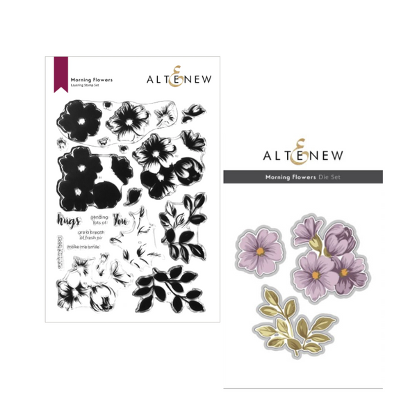 Altenew Morning Flowers Layering Stamp Set and Die Bundle