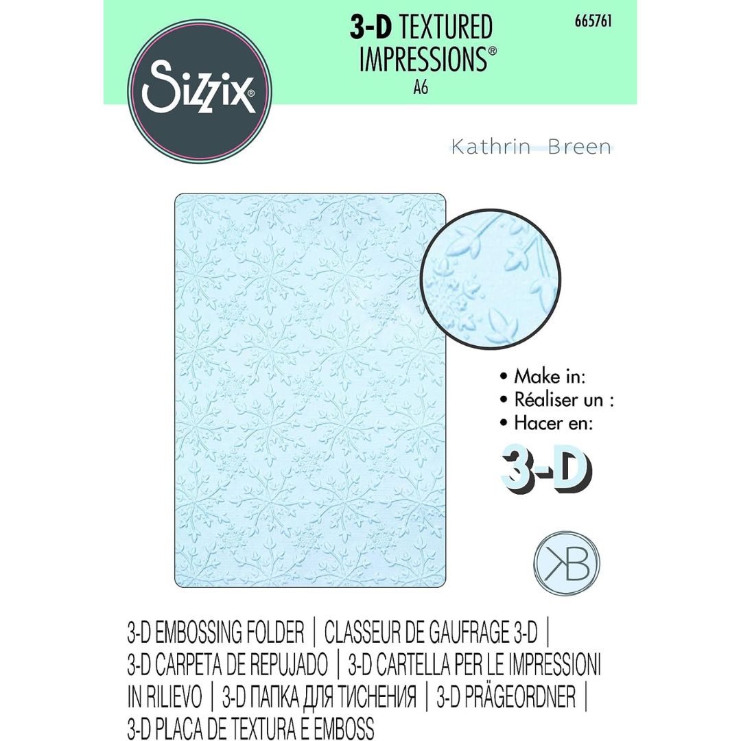 Sizzix 3-D Getextureerde Impressies Reliëf Map Paisley Door Georgie Evans 664796 Veelkleurig One Size