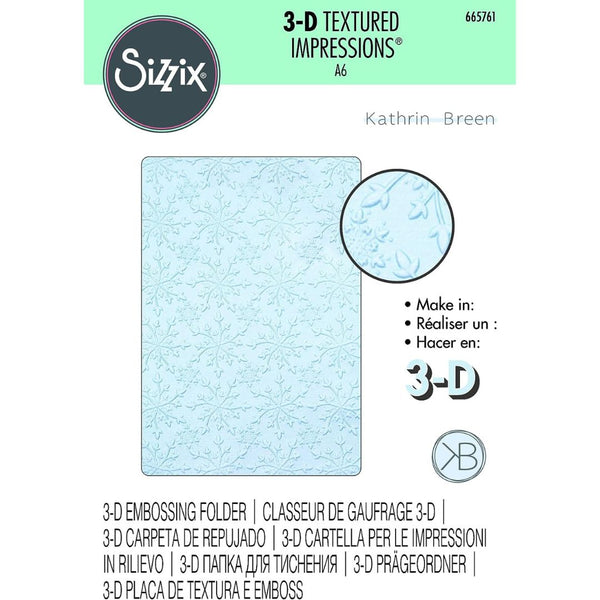 Sizzix 3D Textured Impressions By Kath Breen Snowflakes