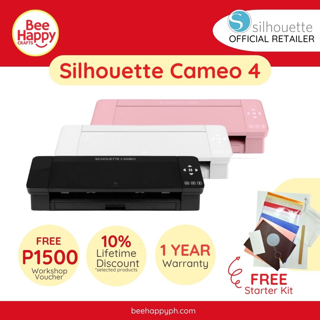 Silhouette Cameo 4 Desktop Cutting Machine (White) with Accessory Bundle