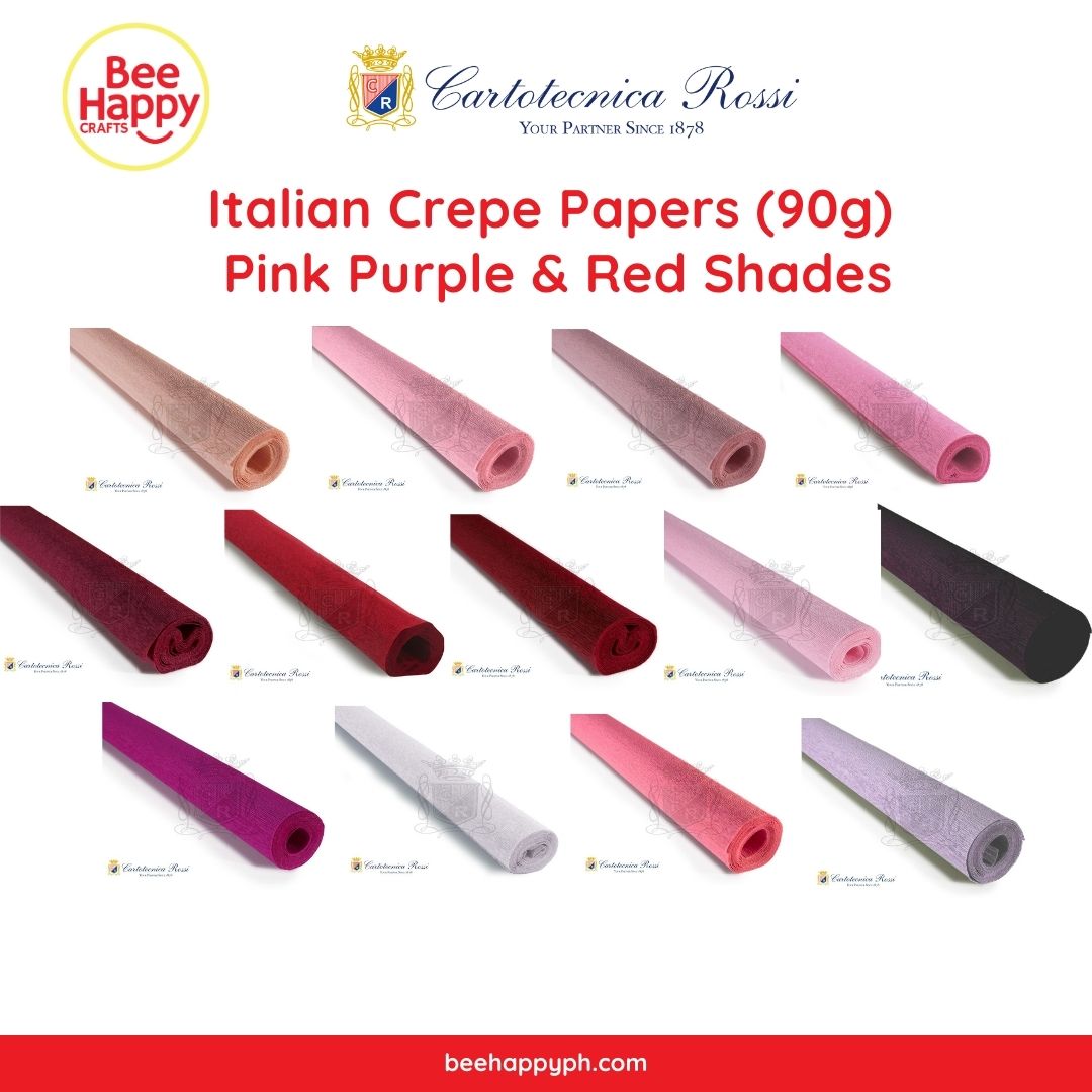 Italien Crepe Paper 60g Cartotecnica Rossi Pink 