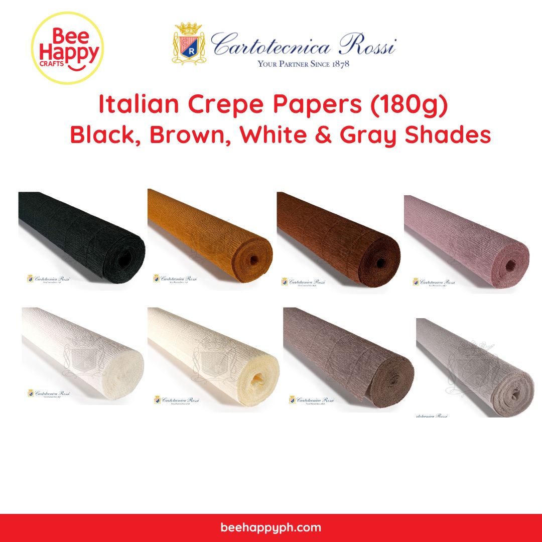 Cartotecnica Rossi Italian Crepe Paper roll 180 Gram - Nuanced