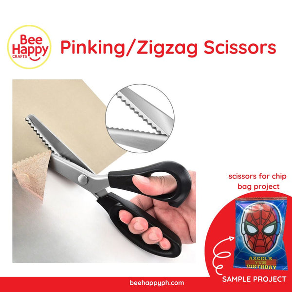 Bee Happy Pinking Scissors for Papers and Fabric (Zigzag Scissors 5mm)