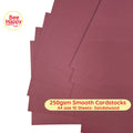 Bee Happy 250gsm Smooth Cardstocks 10 Sheets - Deep & Candy Colors