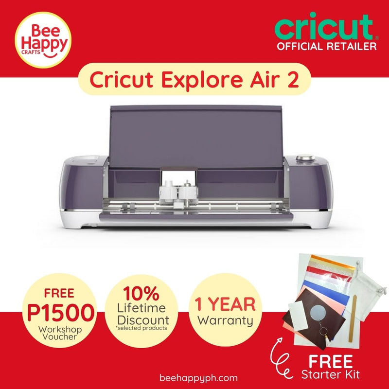 Cricut Explore Air 2 Electronic Cutting Machine + Free Starter Kit + Free Workshop