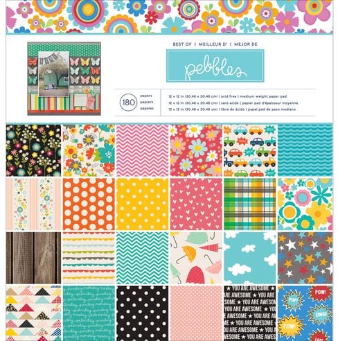 Best of Pebbles Paper Pad 12" x 12" (60 sheets and 180 sheets available)