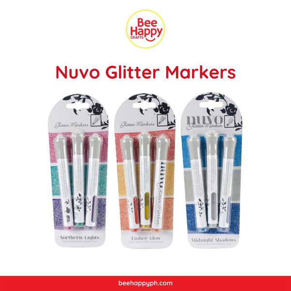 Nuvo Glitter Markers 3/Pkg