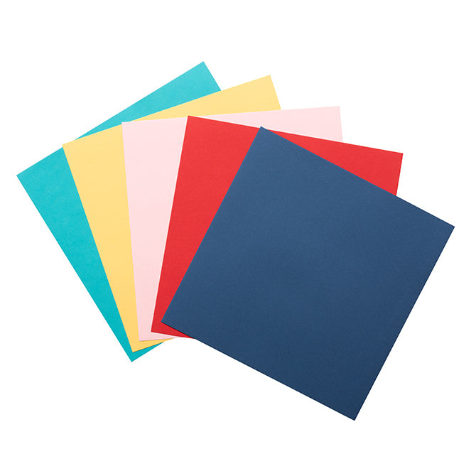 American Crafts Smooth Cardstocks Variety Pack Jewel Tones 12" x 12", 60 Sheets 216gsm