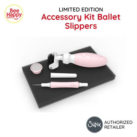 Sizzix Die Brush, Foam and Die Pick Limited Edition Accessory Kit Ballet Slippers Bee Happy Exclusive
