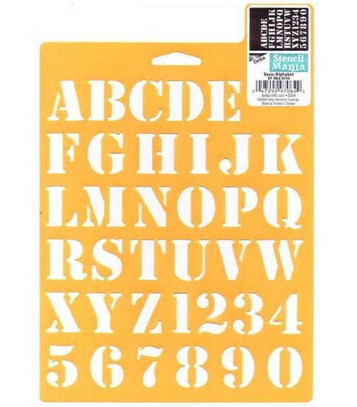 Delta Stencil Mania&#x2122; 7"x 10" Alphabet Basic