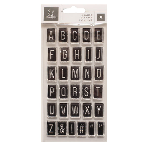 American Crafts Alphabet Care Free by Heidi Swapp Clear Stamp Set 31/Pk