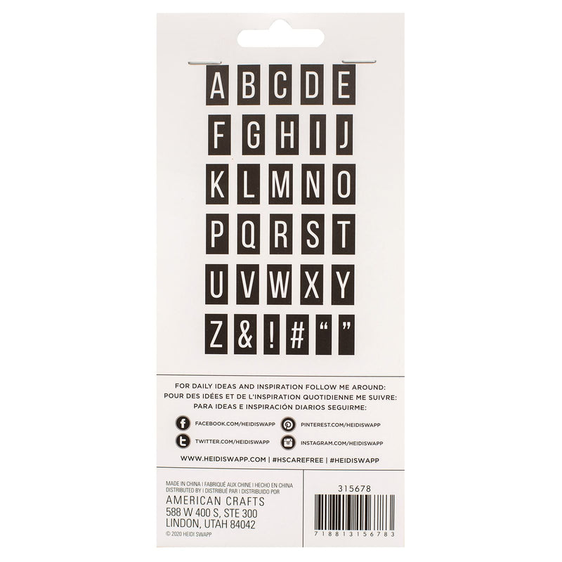 American Crafts Alphabet Care Free by Heidi Swapp Clear Stamp Set 31/Pk