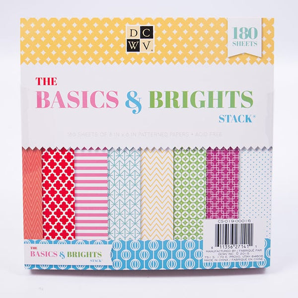 Basics and Brights Stack Paper Pad 8" x 8" (60 sheets and 180 sheets available)