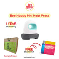Bee Happy Mini Heat Press for Heat Transfer Vinyl (HTV) or Iron On (220V)