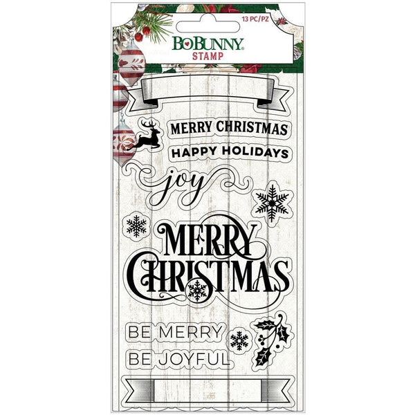 BoBunny Clear Joyful Christmas Stamp Set