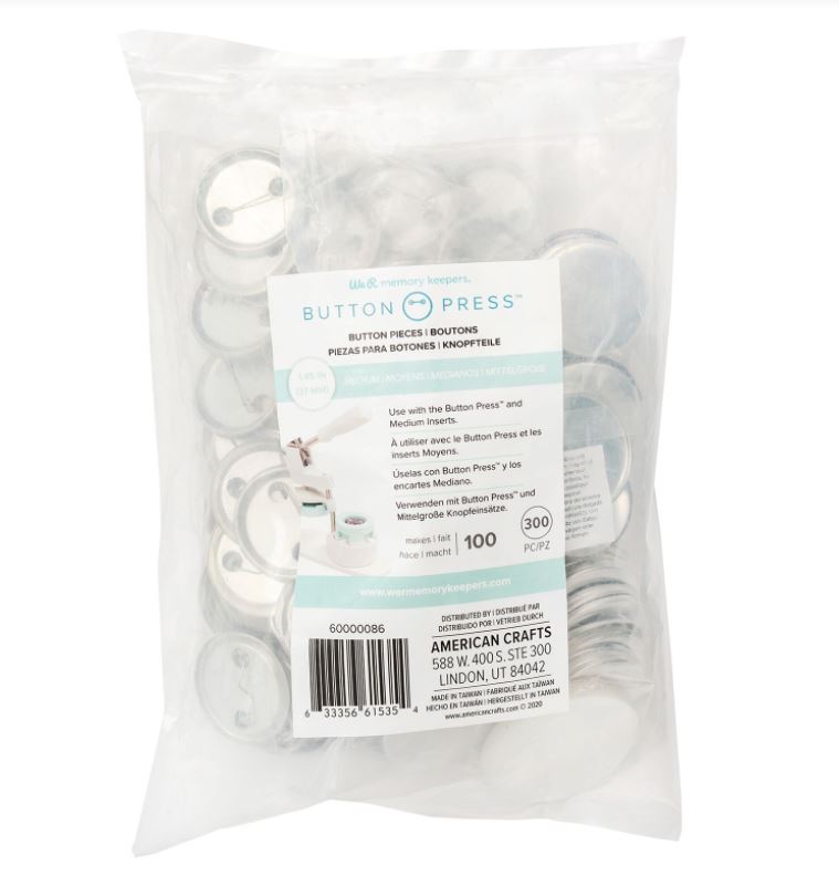 We R Memory Keepers Medium Buttons Bulk Refill for Button Press (Makes 100 pins)