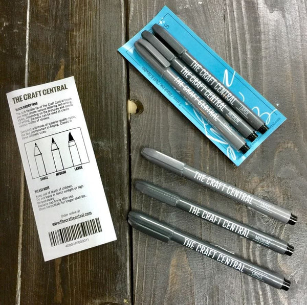 Calligraphy Brush Pens - Set of 3 - The Craft Central