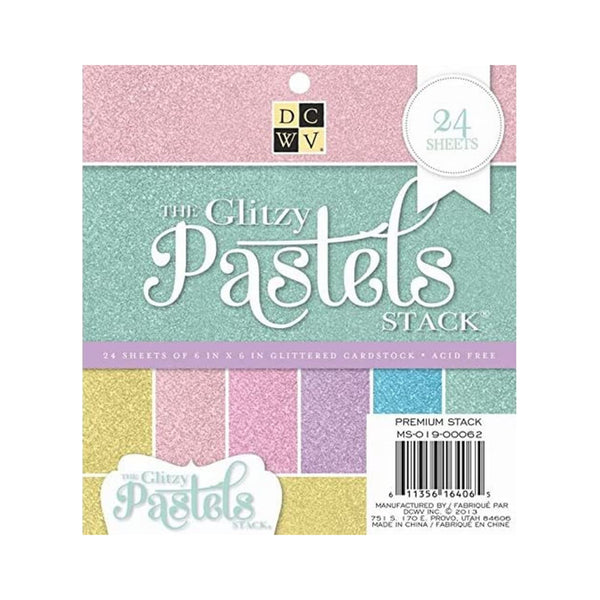 DCWV Glitzy Pastels 6" x 6" Paper Pad