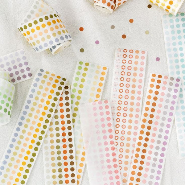 Colorful Dots Die Cut Washi Sticker Tapes (6cm x 3m)