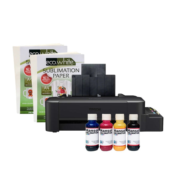 Epson L121 Sublimation Printer Bundle (L121 + Hansol Sublimation Inks + Vinyl Stickers)
