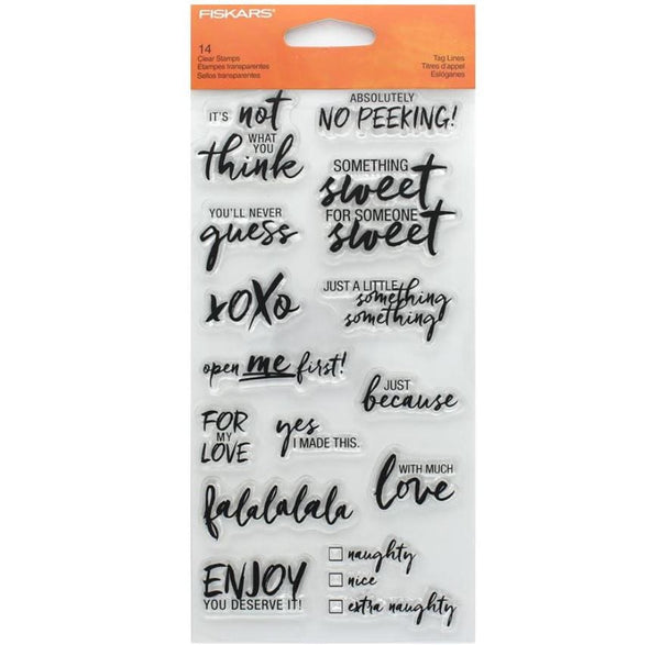 Fiskars Tag Lines Clear Stamps