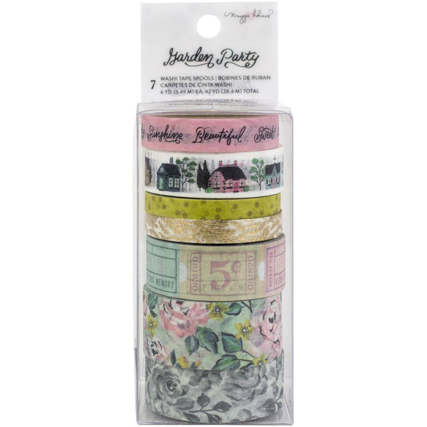American Crafts Maggie Holmes Garden Party with Gold Foil Accents Washi Tape 7/Pkg