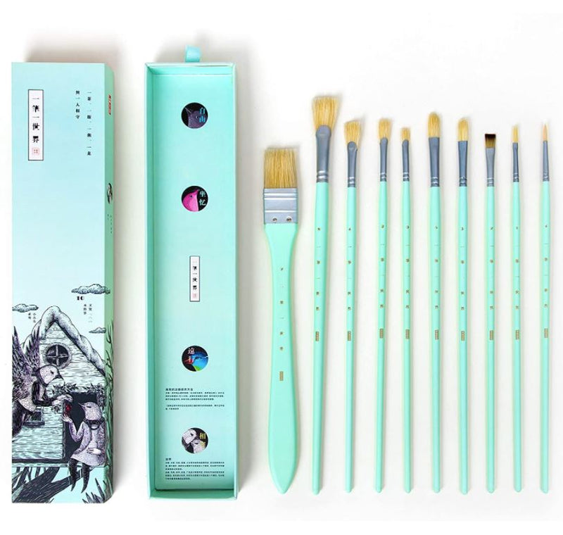 MIYA HIMI Artist Paint Brushes 10-Piece Set