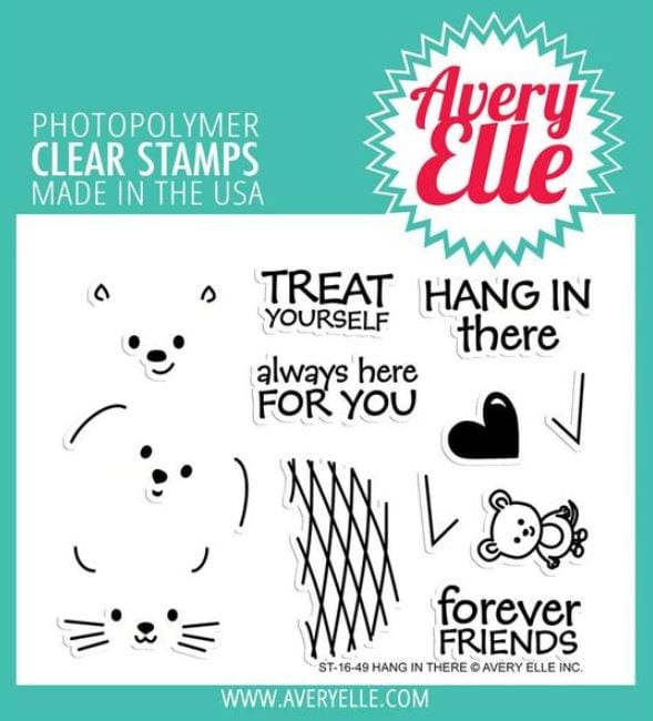 Avery Elle Hang in There Clear Stamps Stamps 3" x 4"