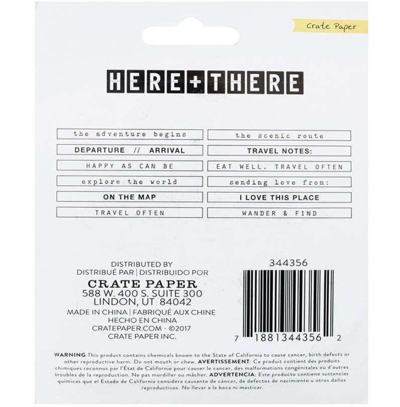 American Crafts Here &amp; There Roller Stamp Crate Paper