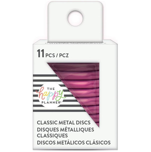 Me and My Big Ideas Hot Pink Happy Planner Classic (Medium) Metal Expander Discs 11/Pkg