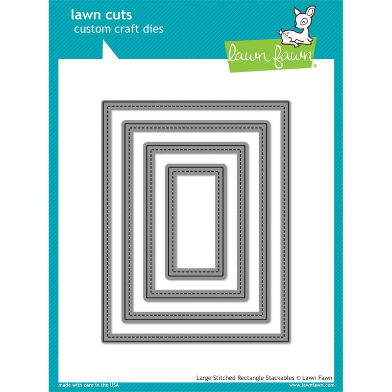 Lawn Cuts Large Stitched Rectangle Custom Craft Dies