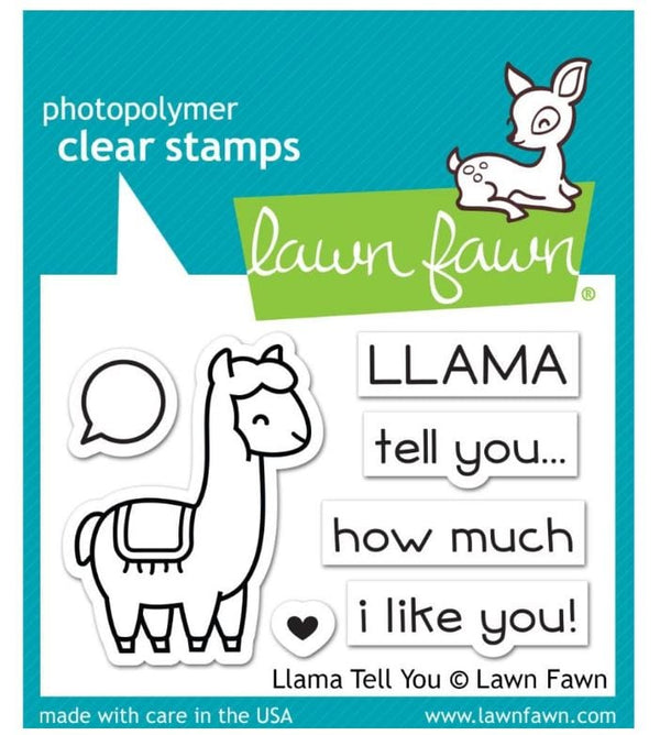 Lawn Fawn Llama Tell You Clear Stamps 2"x 3"