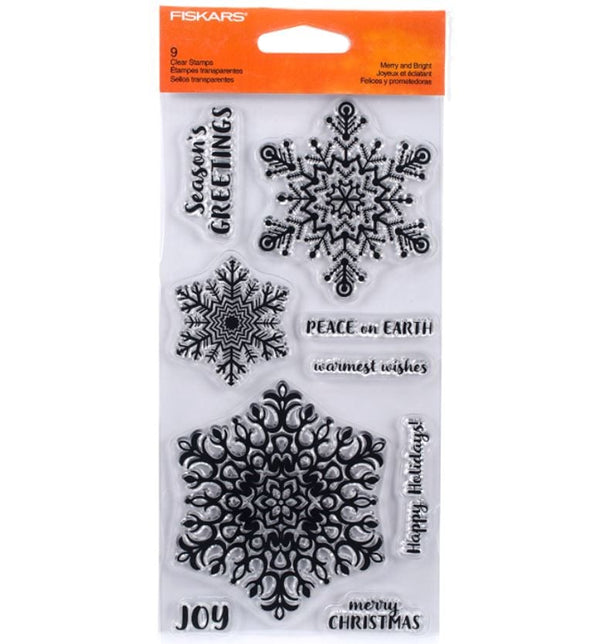 Fiskars Merry and Bright Clear Stamps