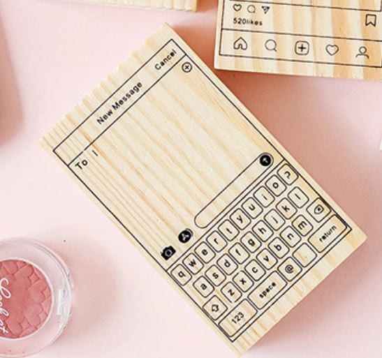 MoCard New Message Display Rubber Stamp