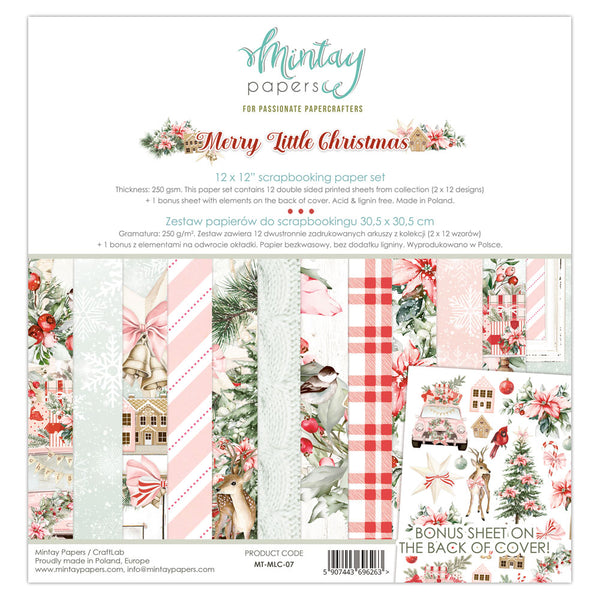 Mintay Merry Little Christmas Paper Pad 12" x 12"