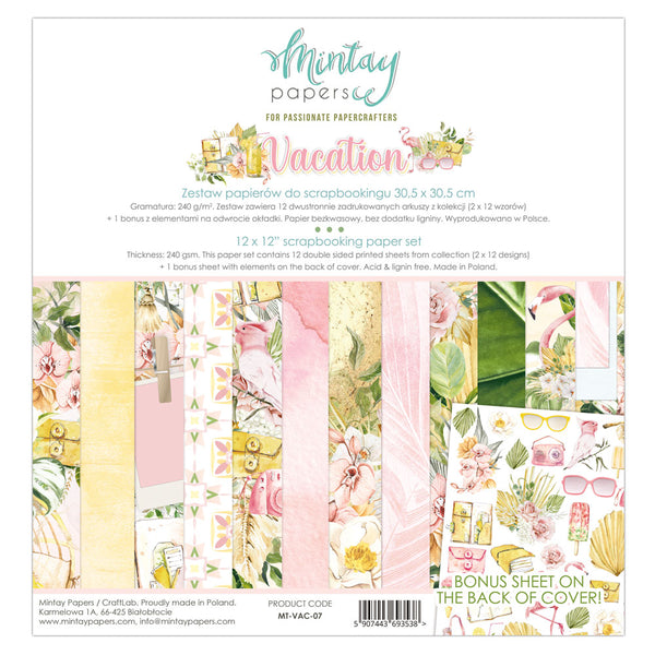 Mintay Vacation Paper Pad 12" x 12"