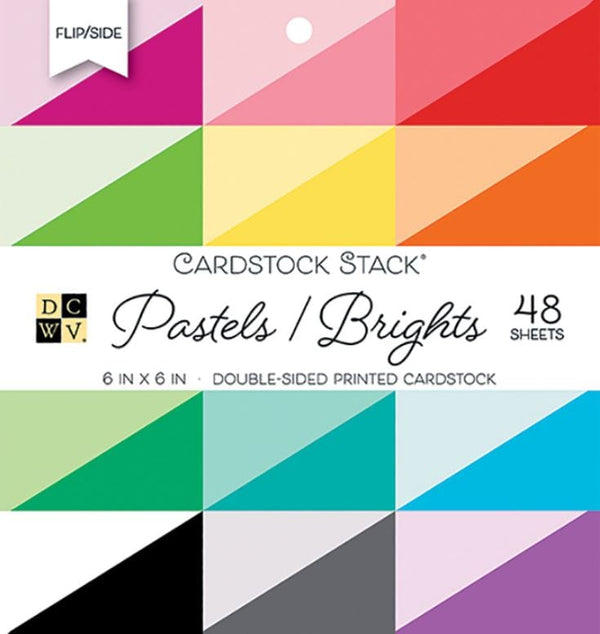 DCWV Pastel Brights 6" x 6" Paper Pad 48 Sheets