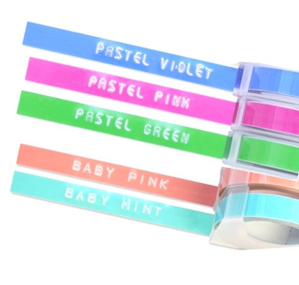 Motex Pastel Colors Refill Tape for Motex Label Maker / Tape Writer 9mm