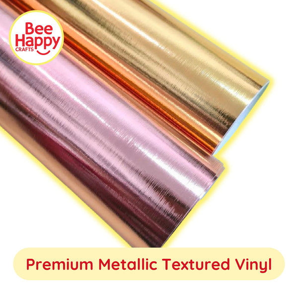 Bee Happy Premium Metallic Textured Adhesive Vinyl 12" x 12"