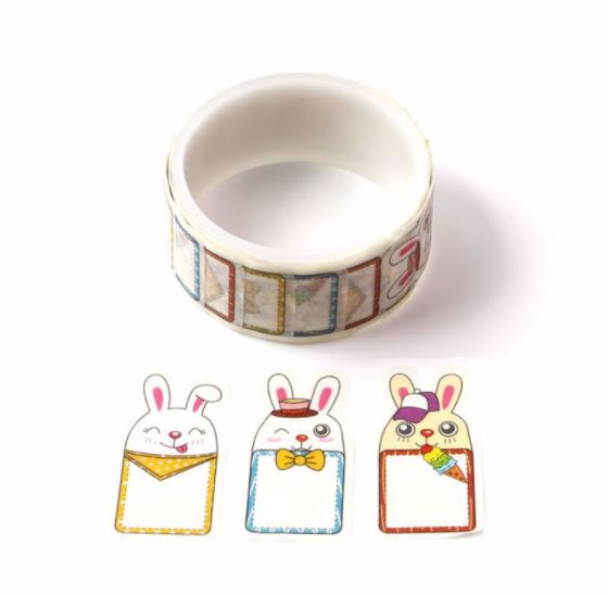Rabbit Memo Box Peel Off Washi Tape 20mm (Approximately 80pcs)