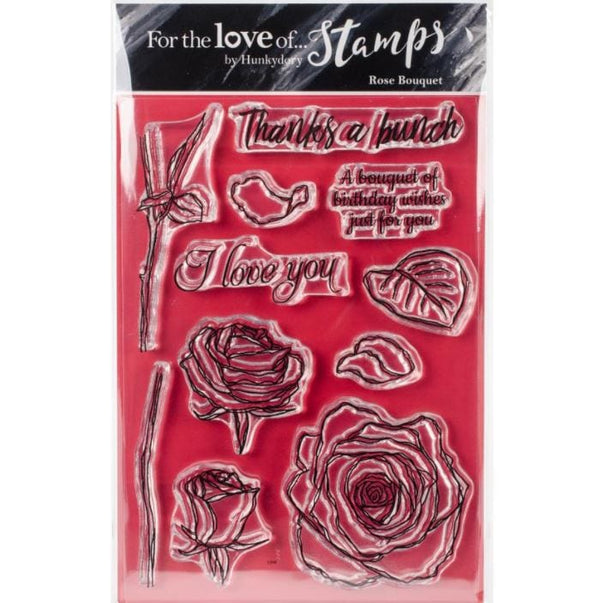Hunkydory Rose Bouquet Clear Stamps