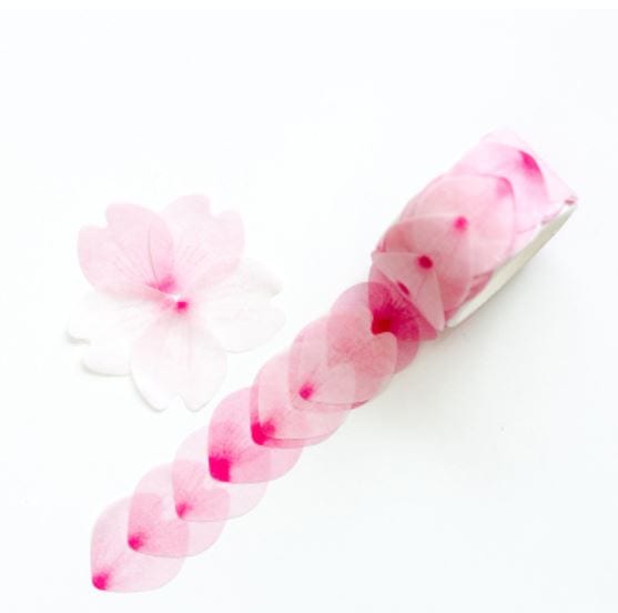 Pink Sakura Petals Peel Off Washi Tape 100pcs
