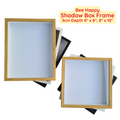 Bee Happy Shadow Box Frame w/ Glass Cover and Stand 3cm Depth (8" x 8", 8" x 10")
