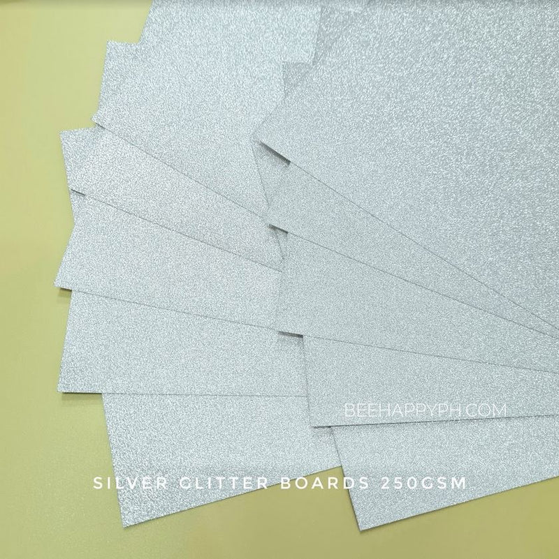 250gsm Glitter Board/Cardstocks Assorted Colors 10 sheets