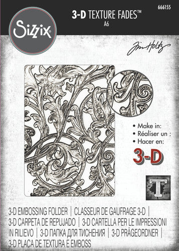 Sizzix 3-D Texture Fades Embossing Folder Mini Lumber by Tim Holtz