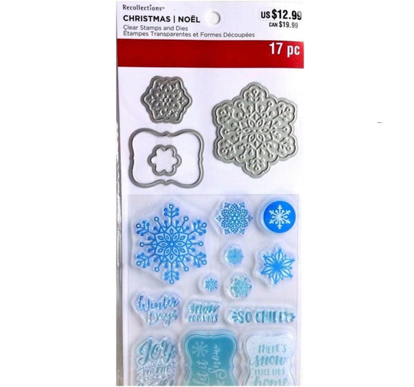 Recollections Snowflakes Sayings Stamps and Dies Set