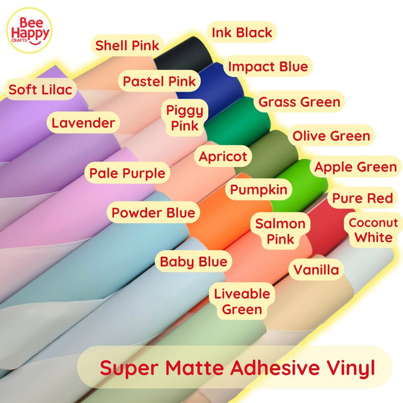 Bee Happy Super Matte Adhesive Vinyl with Protective Film 12" x 12" or 36"