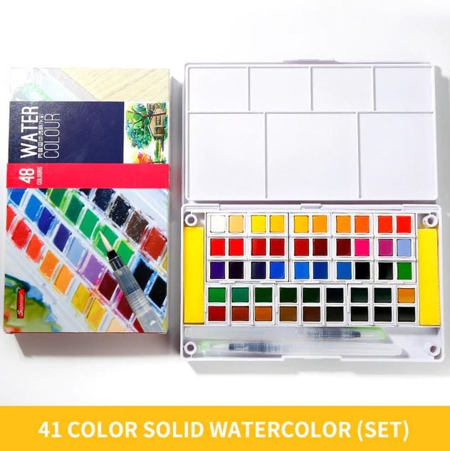 Superior Solid Watercolor Set By 12/18/24/30/36/40/48 Colors